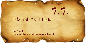 Török Tilda névjegykártya
